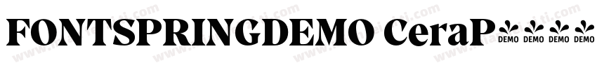 FONTSPRINGDEMO CeraP字体转换
